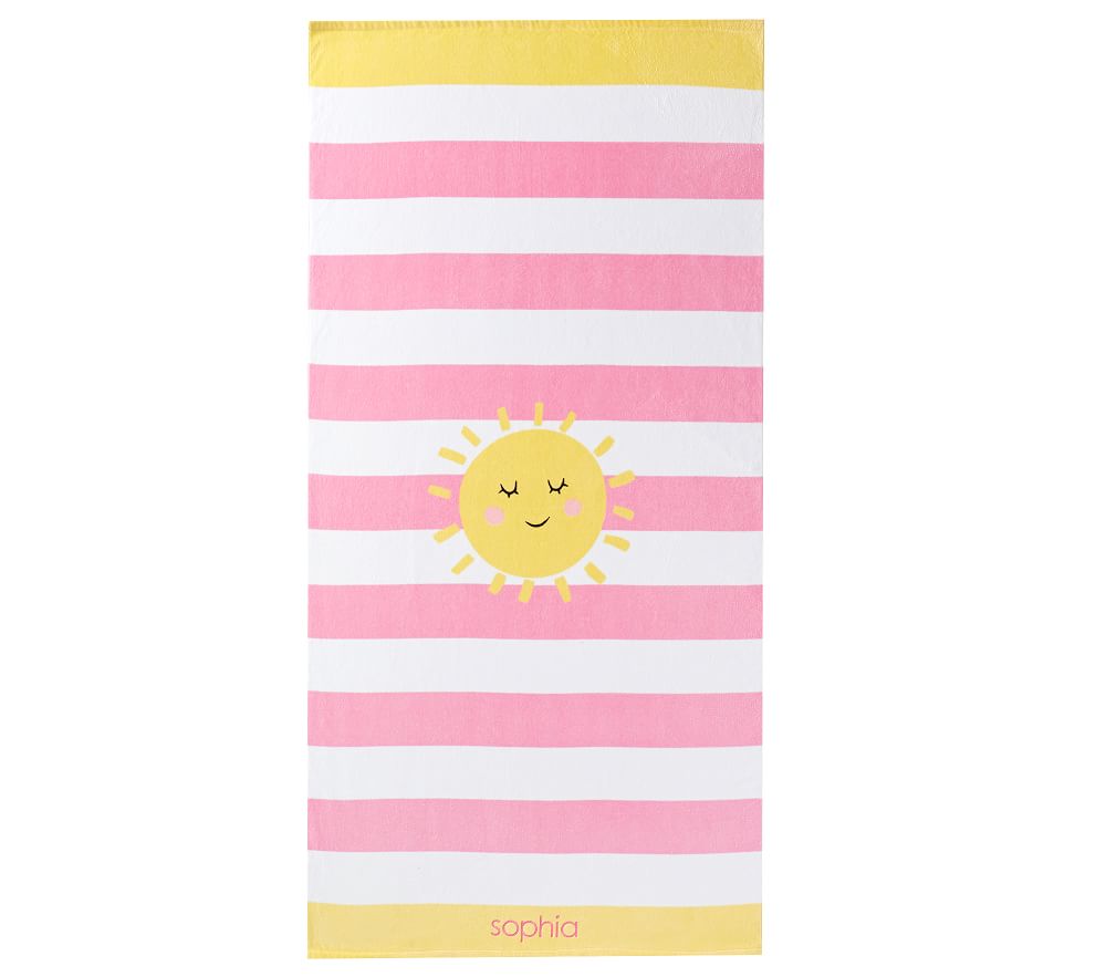 Sunshine Stripe Kids Beach Towel